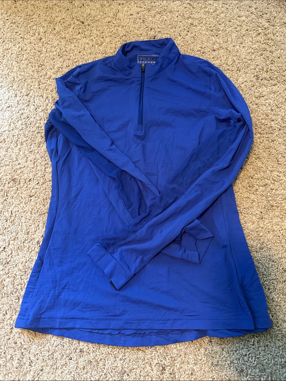 Equestrian Women's Royal Blue Half-Zip Long Sleeve Top